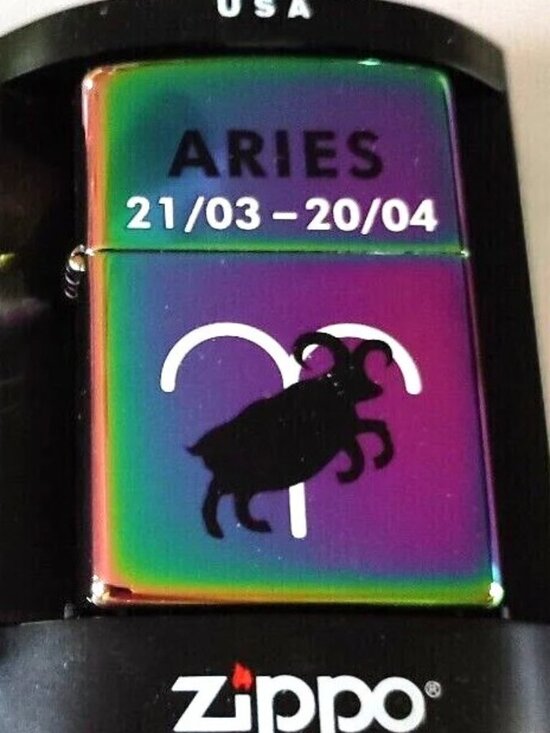 zippo Other - 2008 Astrology Aries Spectrum Finish Zippo Lighter